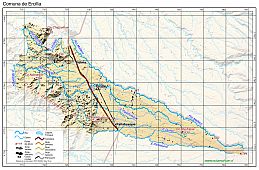 Mapa pequeño de la comuna de Ercilla en formato PDF