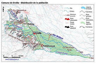 Mapa de la distribución de la población
