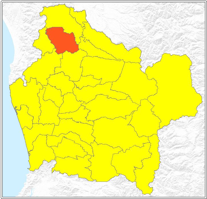 ubicación de la comuna de Los Sauces