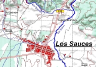 Mapa grande de la comuna de Los Sauces en formato PDF