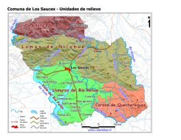Mapa de las unidades geomorfológicas