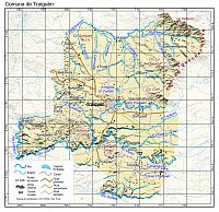 Mapa pequeño de la comuna de Traiguén en formato PDF