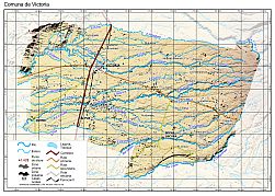Mapa pequeño de la comuna de Victoria en formato PDF