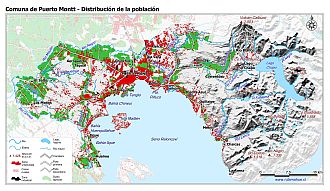 Mapa de la distribución de la población