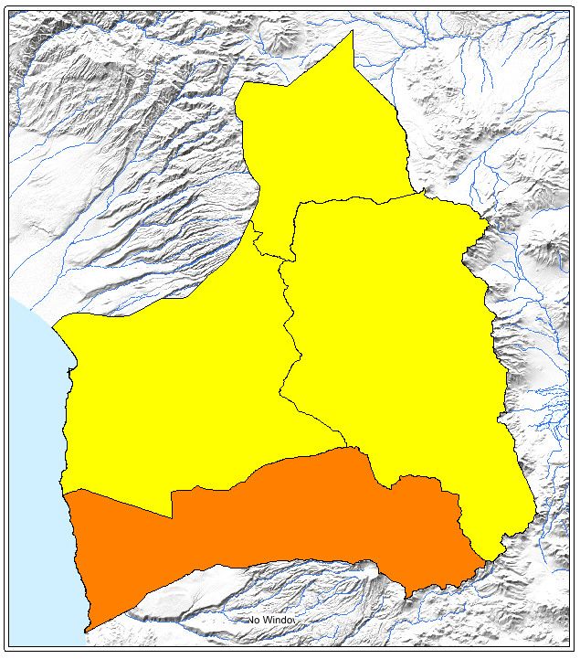 ubicación de la comuna de Camarones