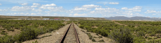 vía férrea entre Arica y La Paz