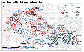 Mapa de la distribución de la población